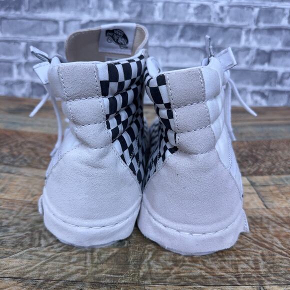 VANS Sk8-Hi CAP LX Reissue True White Black Checkerboard VN0A3WM127I Mens Sz 12 - Picture 7 of 9